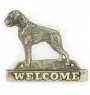 Boxer I - une plaque de porte avec un chien, une plaque de bienvenue en laiton, une enseigne exceptionnelle avec l'inscription Welcome de la marque Art-Dog