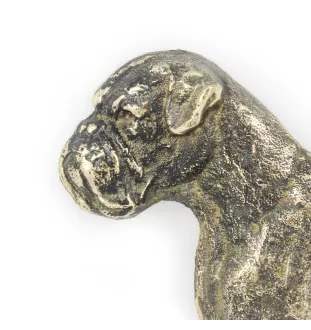 Boxer I - une plaque de porte avec un chien, une plaque de bienvenue en laiton, une enseigne exceptionnelle avec l'inscription Welcome de la marque Art-Dog