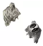 Briard, Berger de Brie  - Silver-plated dog brooch, elegant pin, jacket lapel decoration by Art-Dog brand
