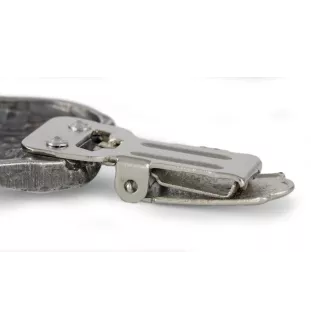 Boxer - broche avec pince, support pour numéro de départ, épingle argentée pour exposition de chiens de la marque Art-Dog