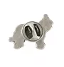 Briard, Berger de Brie II  - Silver-plated dog brooch, elegant pin, jacket lapel decoration by Art-Dog brand
