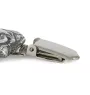 Boxer, German Boxer - brooch with a clip, holder for a start number, silver-plated dog show pin from the Art-Dog brand