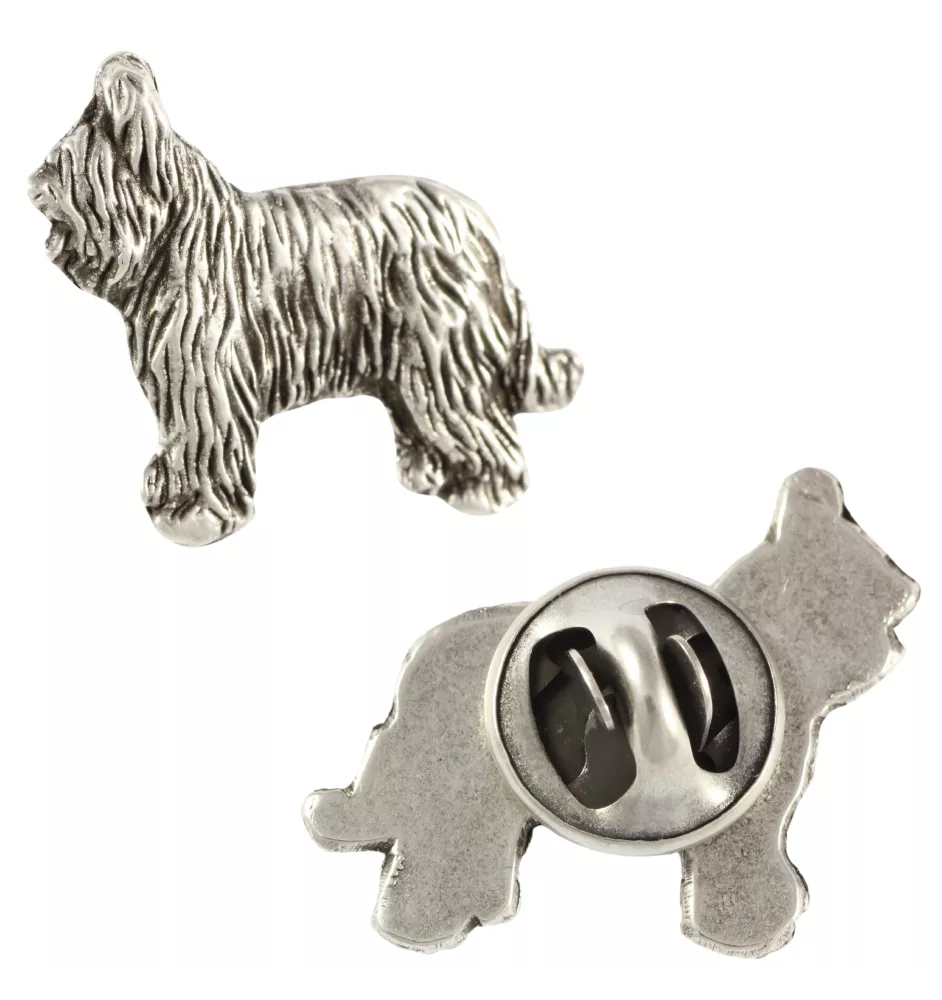 Berger de Brie, Briard II - Broche de chien dans un coffret cadeau, épingle élégante, épingle de revers pour la veste de la marque Art-Dog