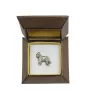 Owczarek francuski Briard pin posrebrzony w pudełku Art-Dog