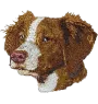 Brittany Spaniel, Brittany Wiegref - dog-shaped patch, embroidered patch, unique decoration for Art-Dog backpack