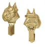 Boxer - broche avec pince, support doré pour numéro de départ, élégante épingle pour exposition de chiens de la marque Art-Dog