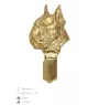 Boxer, German Boxer - brooch with a clip, gold-plated holder for a race number, elegant dog show pin from Art-Dog brand