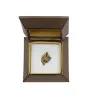 Briard, Berger de Brie - Dog brooch in decorative box, elegant gold-plated pin, Art-Dog brand jacket pin