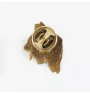 Briard, Berger de Brie - Dog brooch in decorative box, elegant gold-plated pin, Art-Dog brand jacket pin