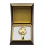 Boxer, German Boxer - brooch with a clip, gold-plated holder for a start number, a gift for a dog show by Art-Dog brand.