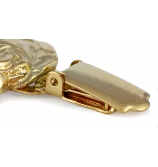 Boxer, Deutscher Boxer - Brosche mit Clip, vergoldeter Startnummernhalter, Geschenk für Hundeausstellung der Marke Art-Dog