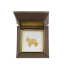 Briard, Berger de Brie II - Hundebrosche in dekorativer Box, elegante vergoldete Anstecknadel, Jackenbrosche der Marke Art-Dog