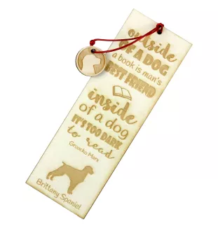 Epagneul Breton - marque-page pour livre avec chien, marque-page personnalisé, cadeau pour les amateurs de livres de la marque Art-Dog