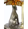 Boxer, Deutscher Boxer - Lampe mit einem Lampenschirm aus Tiffanyglas, Tischlampe mit einer Hunde-Statuette, Inneneinrichtung im Retro-Stil der Marke Art-Dog