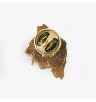 Briard, Berger de Brie - Vergoldete Brosche, eleganter Hundeschmuck, einzigartige Brosche der Marke Art-Dog