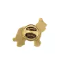 Briard, Berger de Brie II - gold-plated pin brooch, elegant dog ornament, unique pin by Art-Dog brand