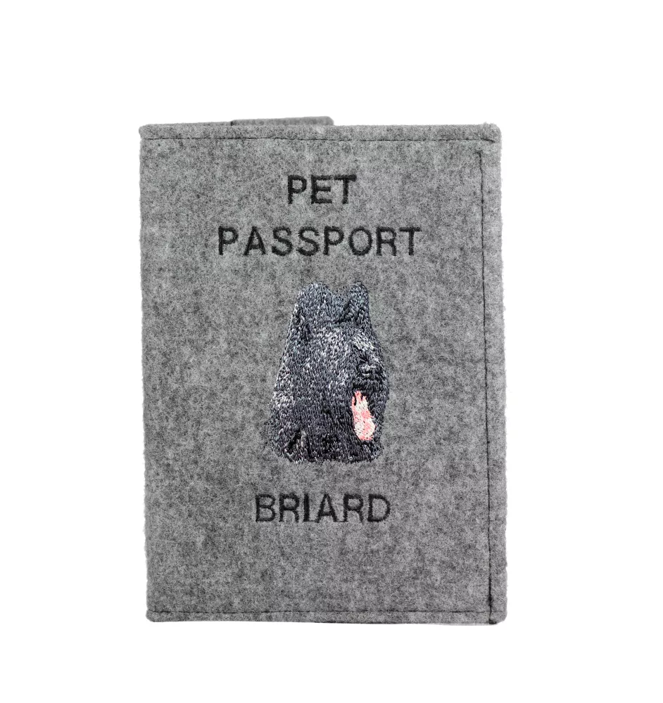 Owczarek francuski Briard etui na paszport Art-Dog
