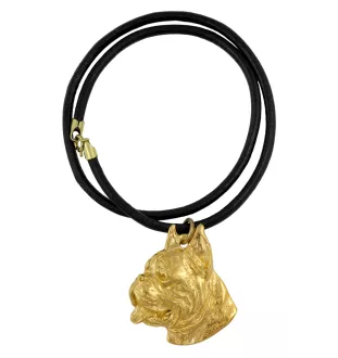 Boxer, German Boxer - keychain and necklace with a dog in a box, high-quality gold-plated product, Art-Dog brand