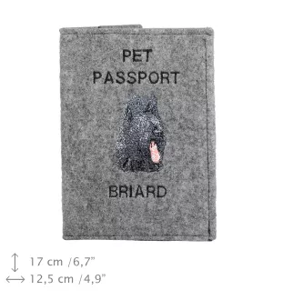Owczarek francuski Briard etui na paszport Art-Dog
