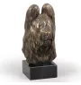 Briard, Berger de Brie - Hundestatue, Büste auf Steinsockel, Skulptur, Trophäe für Hundeausstellung der Marke Art-Dog