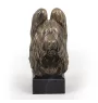 Berger de Brie, Briard - Statue de chien, buste sur socle en pierre, sculpture, trophée pour exposition canine par la marque Art-Dog