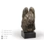Berger de Brie, Briard - Statue de chien, buste sur socle en pierre, sculpture, trophée pour exposition canine par la marque Art-Dog
