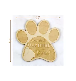 Berger de Brie, Briard - Sous-verre mug, sous-verre gravé avec chien, cadeau pour amoureux des chiens par la marque Art-Dog