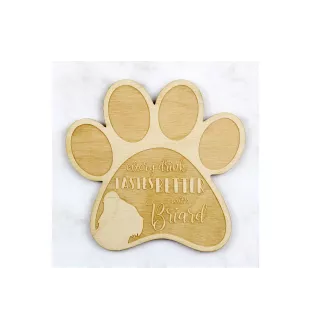 Briard, Berger de Brie - Mug coaster, engraved coaster with dog, gift for dog lover by Art-Dog brand