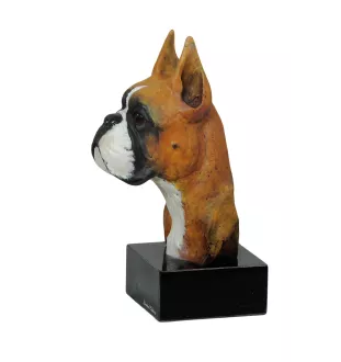Boxer, Deutscher Boxer I - bemalte Figur, Statue, Skulptur, vom Künstler hergestellt, Marke Art-Dog