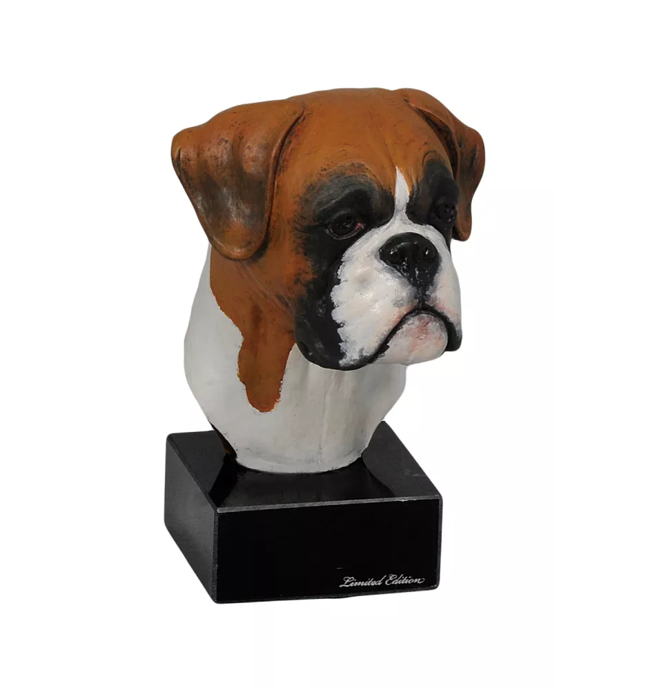 Boxer, Deutscher Boxer II - bemalte Figur, Statue, Skulptur, vom Künstler hergestellt, Marke Art-Dog