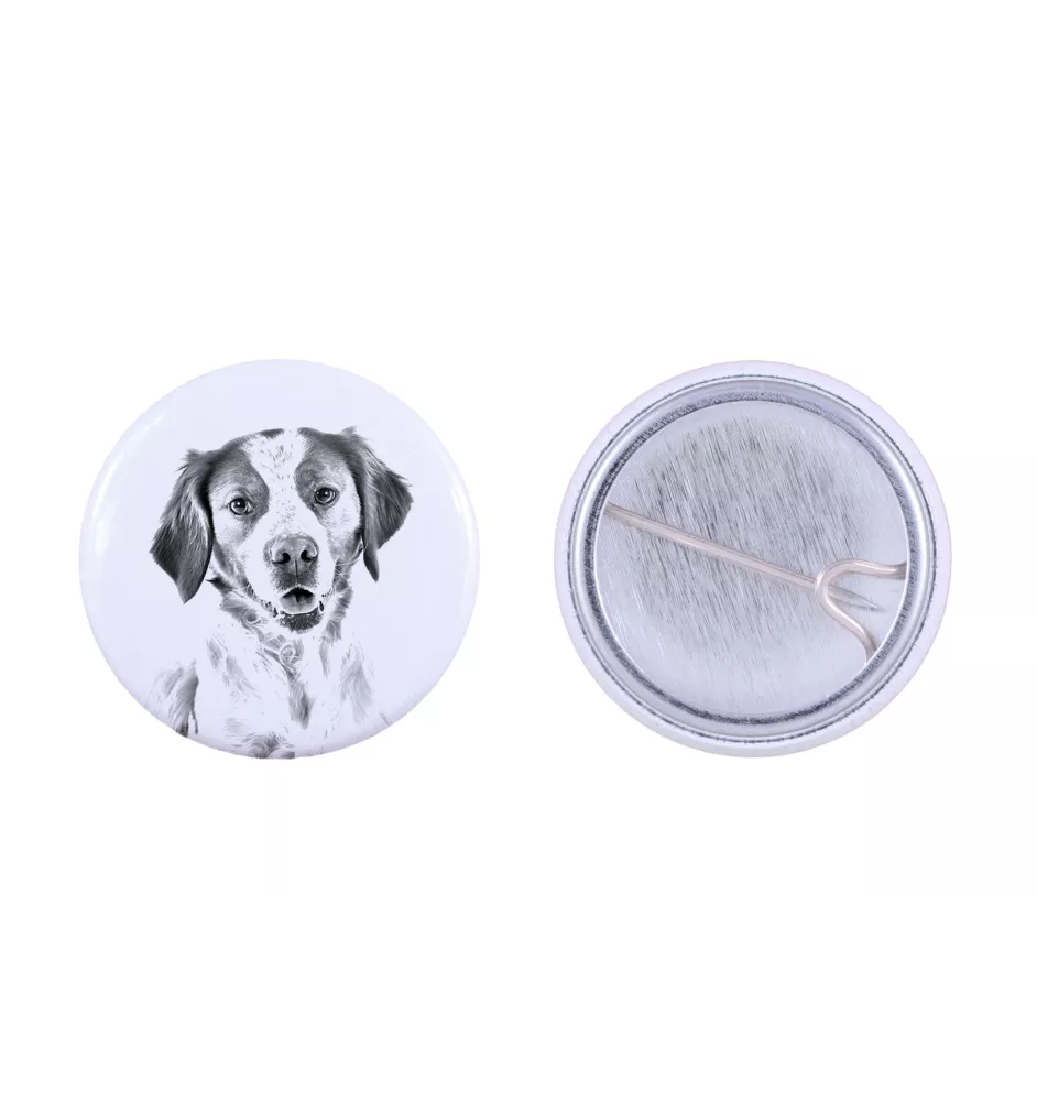 Brittany Spaniel, Brittany Wiegref - pin with your dog, add your own photo, Art-Dog brand