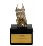 Boxer, German Boxer - an urn with an engraving and a sculpture of a dog, a handmade product by the Art-Dog brand.
