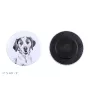 Bretonischer Spaniel, Bretonischer Vorstehhund, Brittany Magnet mit einem Hundepfotenabdruck, außergewöhnlich leicht, starker Magnet, handgefertigtes Produkt der Marke Art-Dog