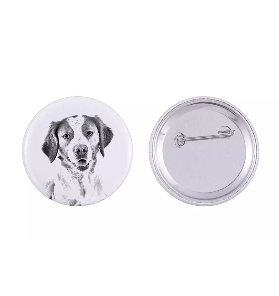 Brittany Spaniel, Brittany Wiegref - pin with your dog, add your own photo, Art-Dog brand