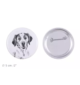 Brittany Spaniel, Brittany Wiegref - pin with your dog, add your own photo, Art-Dog brand