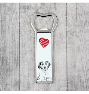 Brittany Spaniel, Brittany Wiegref - bottle opener with a dog, personalized fridge opener, unique gift for a man by Art-Dog brand