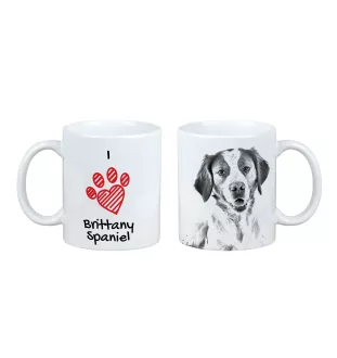 Bretonischer Spaniel, Bretonischer Vorstehhund, Brittany - Tasse mit Hund, entzückende Tasse mit Grafik, Geschenk mit Ihrem Foto von der Marke Art-Dog