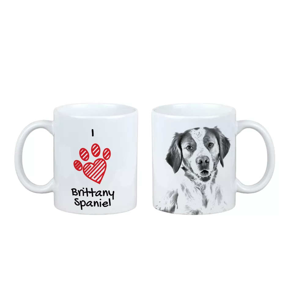 Brittany Spaniel, Brittany Wiegref - cup with a dog, cute cup with graphics, a gift with your photo from the Art-Dog brand