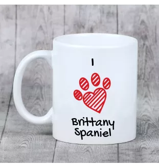 Brittany Spaniel, Brittany Wiegref - cup with a dog, cute cup with graphics, a gift with your photo from the Art-Dog brand