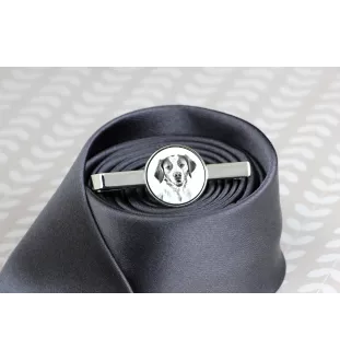 Bretonischer Spaniel, Bretonischer Vorstehhund, Brittany - Krawattenklammer mit Hund, personalisierter Krawattenclip, einzigartiges Geschenk für Männer von der Marke Art-Dog
