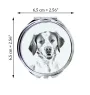 Epagneul Breton - miroir de poche avec chien, miroir personnalisé pour sac à main, miroir compact avec impression de la marque Art-Dog