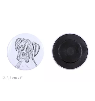 Boxer III - aimant avec un œil de chien, exceptionnellement léger, aimant puissant, produit fabriqué à la main par la marque Art-Dog