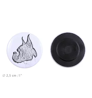 Boxer, German Boxer I - magnet with a dog's pupil, exceptionally light, strong magnet, handmade product by the Art-Dog brand