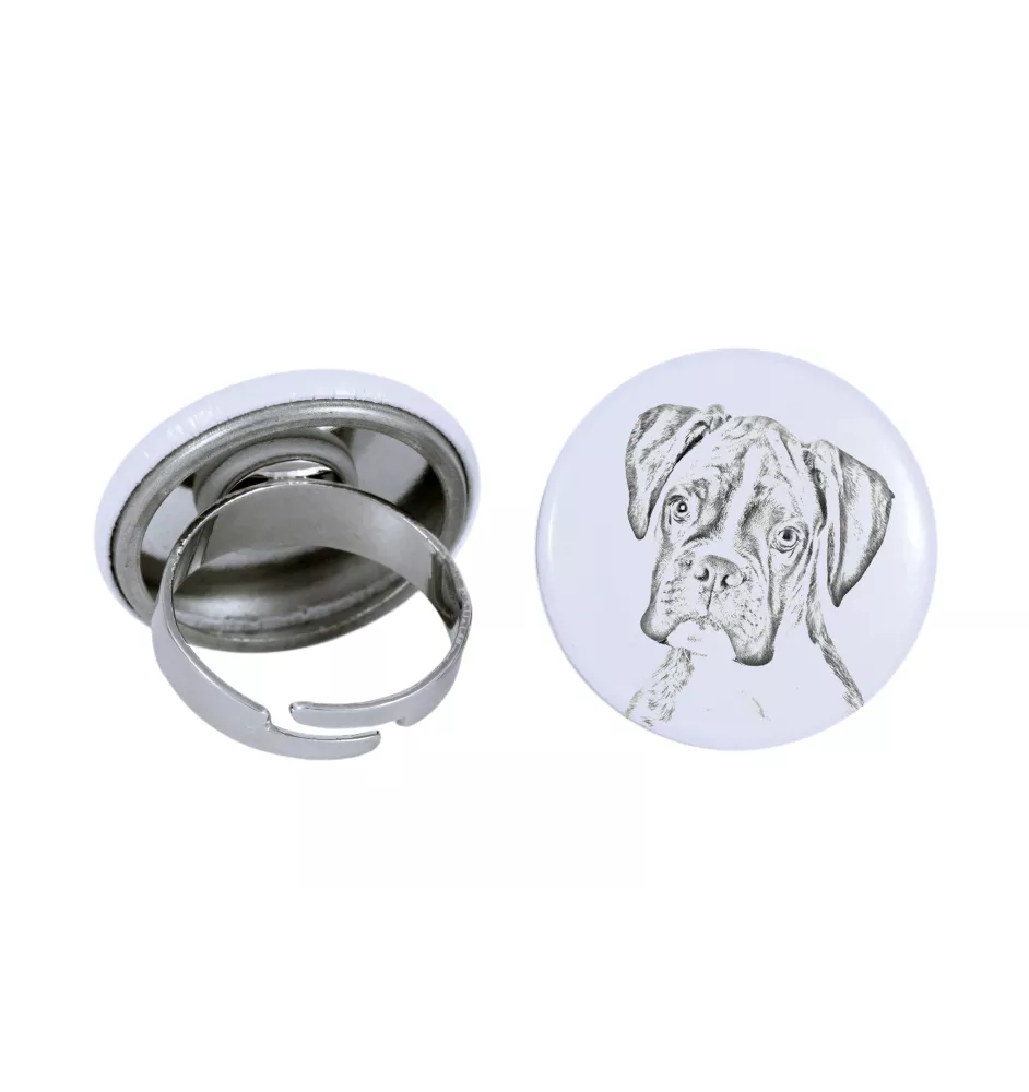 Boxer, Deutscher Boxer III - Damen Schmuck mit dem Bild eines Hundes, handgefertigtes Produkt, Möglichkeit, Ihr eigenes Foto hinzuzufügen, Marke Art-Dog