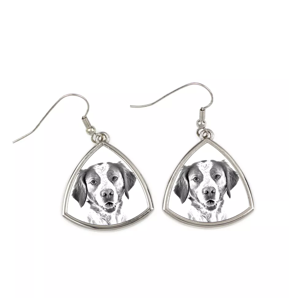 Brittany Spaniel, Brittany Wiegref - dog earrings, hanging earrings with a picture, personalized jewelry with Art-Dog brand print