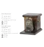 Briard, Berger de Brie - urn for dog ashes with a statuette, elegant urn for a dog, unique urn with a bust of a dog by Art-Dog brand