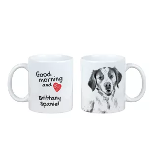 Brittany Spaniel, Brittany Wiegref - cup with a dog, cup with a photo, personalized gift from the Art-Dog brand