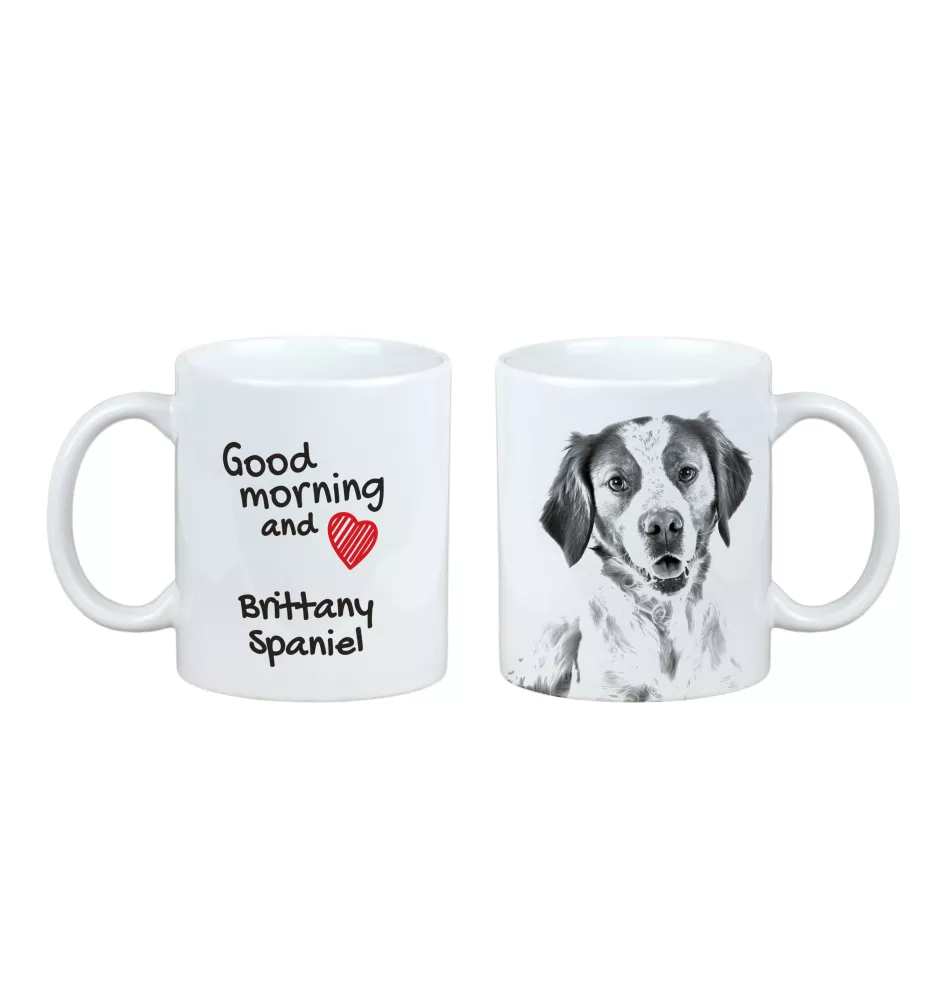 Bretonischer Spaniel, Bretonischer Vorstehhund, Brittany - Tasse mit Hund, Tasse mit Bild, personalisiertes Geschenk der Marke Art-Dog