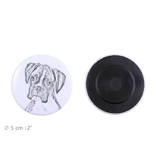 Boxer, German Boxer III - magnet with a dog's pupil, exceptionally light, strong magnet, handmade product by the Art-Dog brand