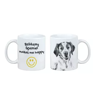 Epagneul Breton - tasse avec chien, une tasse joyeuse pour les amoureux des chiens, un cadeau personnalisé de la marque Art-Dog